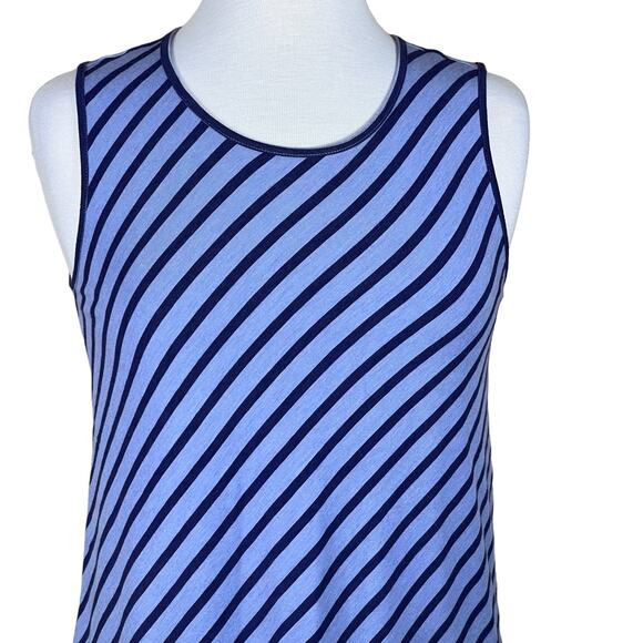 Soft Surroundings Women’s Cotton Blend Blue Striped Maxi Sun Dress XS Petite - Picture 2 of 10